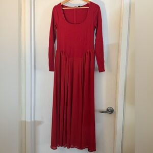 J. Crew Vibrant Red Long Sleeve Dress - Women’s Small